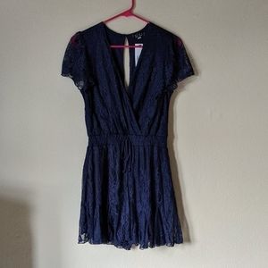 Navy blue lace jumper